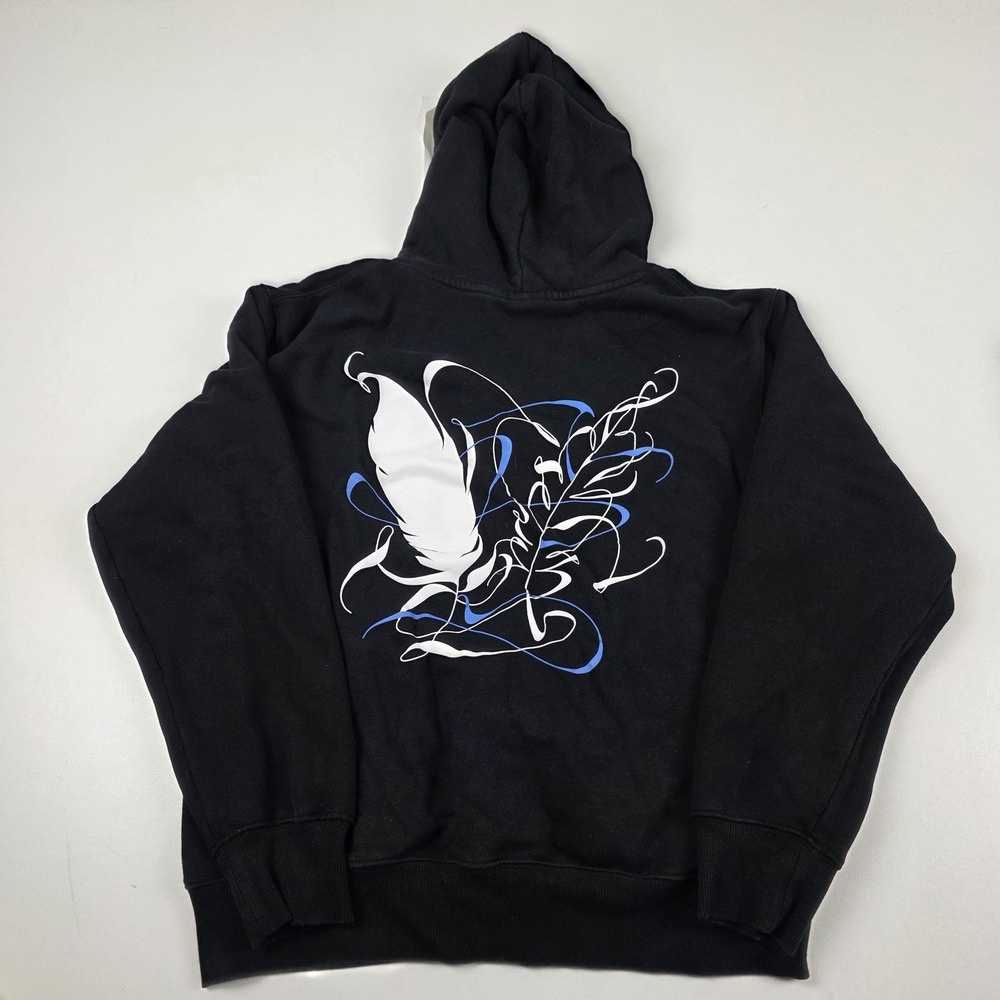 Big Hit Black Swan Hoodie Mens XL Black Feather Graphic Pullover BTS Kpop